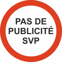 Sticker Stop Pub rond rouge 2