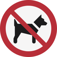 P021- ISO 7010 - Panneau Interdit aux chiens