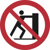 P017- ISO 7010 - Panneau Interdiction de pousser