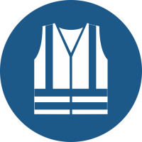 M015- ISO 7010 - Panneau Gilet de sécurité haute visibilité obligatoire