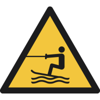 W045- ISO 7010 - Panneau Danger, Zone d’activités nautiques tractées