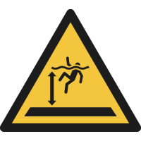 W047- ISO 7010 - Panneau Danger, Eaux profondes