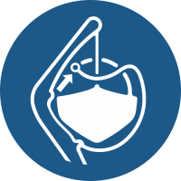 M045- ISO 7010 - Panneau Libérer les saisines de l’embarcation de sauvetage dans l’ordre de lancement