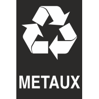 Panneau Trie des déchets métaux