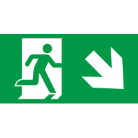 Panneau Issue de secours bas droite