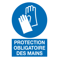 Panneau Protection obligatoire des mains