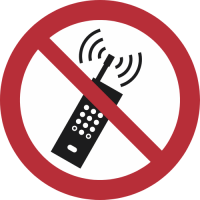 P013- ISO 7010 - Panneau Interdiction d’activer des téléphones mobiles