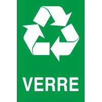 Panneau Trie des déchets verre