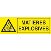 Panneau Matieres explosives