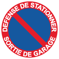 Sticker Panneau Défense de Stationner Sortie de garage 2