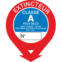 Autocollant Signalisation Extincteur Classe A