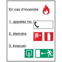 Autocollant Consigne de Sécurité Incendie