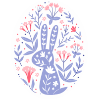 Sticker Paques Lapin