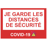 Autocollant Distance de Sécurité COVID-19 2