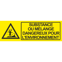 Panneau Substance ou mélange dangereux pour l'environnement