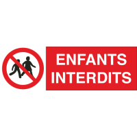 Panneau Enfants interdits