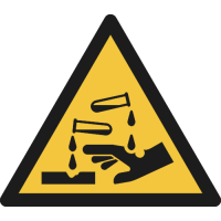 W023- ISO 7010 - Panneau Danger, Substances corrosives