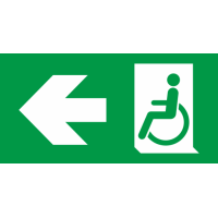 Panneau Sortie de decours handicapé gauche