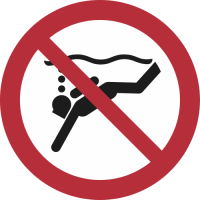 P051- ISO 7010 - Panneau Plongée autonome interdite