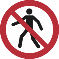 P004- ISO 7010 - Panneau Interdit aux piétons
