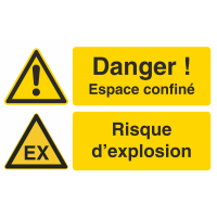 Autocollant Espace Confiné / Risque d’explosion