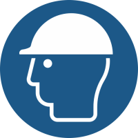 M014- ISO 7010 - Panneau Casque de protection obligatoire