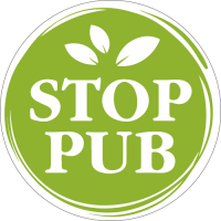 Sticker Stop Pub Écologie Feuilles