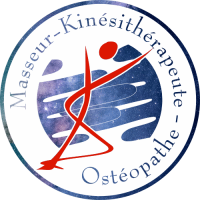 Sticker Logo Kinésithérapeute Masseur Osteopathe Etoiles
