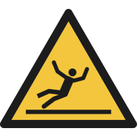 W011- ISO 7010 - Panneau Danger, Surface glissante