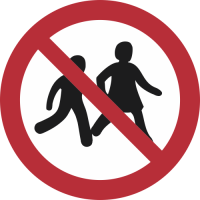 P036- ISO 7010 - Panneau Accès interdit aux enfants