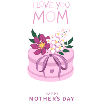 Sticker Fleurs Fêtes des mères Cadeau