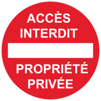 Sticker Panneau Accès Interdit Propriété Privée