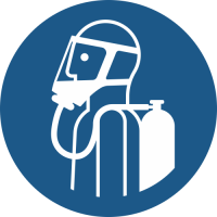 M047- ISO 7010 - Panneau Utiliser l’appareil respiratoire autonome