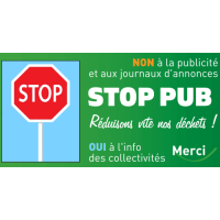 Sticker STOP PUB écologie