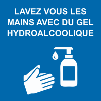 Autocollant Lavez vous les mains COVID19