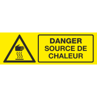 Panneau Danger source de chaleur
