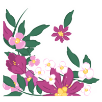 Sticker Fleurs Coin Vitrine