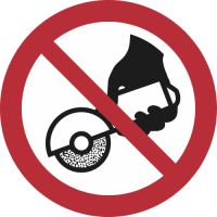 P034- ISO 7010 - Panneau Ne pas utiliser avec une meuleuse portative