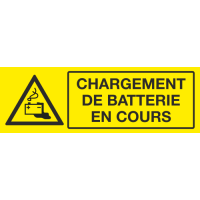 Panneau Chargement de batterie en cours