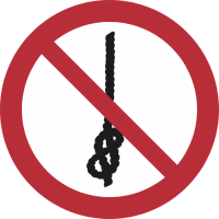 P030- ISO 7010 - Panneau Ne pas faire des noeuds sur la corde