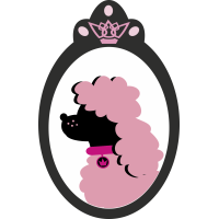 Autocollant Fashion Chien Caniche