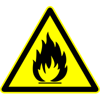 Autocollant Panneau Danger Inflammable