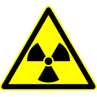 Autocollant Panneau Danger Radiation 1