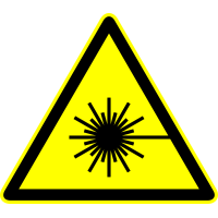 Autocollant Panneau Danger Laser