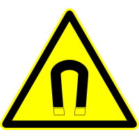 Autocollant Panneau Danger Champ Magnetique
