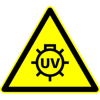 Autocollant Panneau Danger Uv