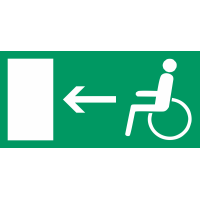 Autocollant Signalisation Sortie Secours Handicapé