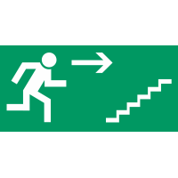 Autocollant Signalisation Sortie Secours Escalier 3