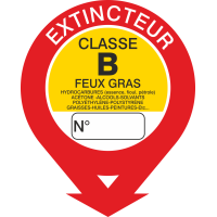 Autocollant Signalisation Extincteur Classe B