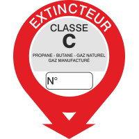 Autocollant Signalisation Extincteur Classe C